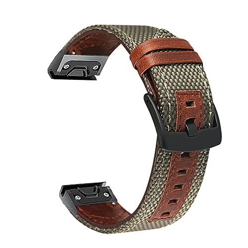 DJDLFA 22 26 mm Sportarmband für Garmin Fenix 6 6S 6X Pro 5X 5 Plus 3HR 935 S60 D2 Enduro Schnellverschluss-Lederarmband Correa, 26mm Fenix 3HR D2, Achat von DJDLFA