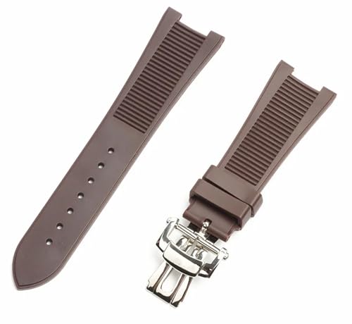 DJDLFA 25 mm Gummi-Silikon-Uhrenarmband, Faltschnalle, Uhrenarmband für Patek Philipe, Armband der Nautilus-Serie, 25 mm, Achat von DJDLFA