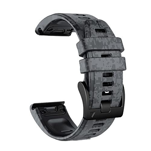 DJDLFA 26 22 mm Silikon-Schnellverschluss-Uhrenarmband für Garmin Fenix 7 7X 6 6X Pro 5X 5 Plus 3 HR MK2 Easyfit Smart Watch Armband Correa, 22mm Fenix 7, Achat von DJDLFA