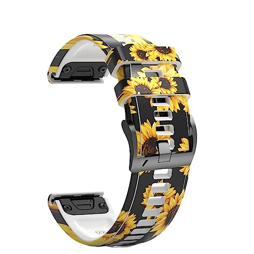 DJDLFA 26 22 mm Silikon-Schnellverschluss-Uhrenarmband für Garmin Fenix 7 7X 6 6X Pro 5X 5 Plus 3 HR MK2 Easyfit Smart Watch Armband Correa, 26mm For Fenix 5X 5XPlus, Achat von DJDLFA
