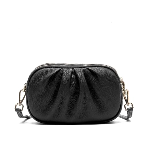 DJDLFA Damen-Umhängetasche aus echtem Leder, multifunktional, große Kapazität, tragbar, Rindsleder, Umhängetasche, Luxus-Tasche, Schwarz , 21-8-13cm DJDLFA Damen-Umhängetasche aus echtem Leder, multifunktional, große Kapazität, tragbar, Rindsleder, Umhängetasche, Luxus-Tasche, Schwarz , 21-8-13cm von DJDLFA