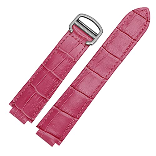 DJDLFA Für Cartier-Armbänder, hochwertige Farbe, echtes Leder, Faltschließe, Ersatz-Lederarmband, weibliches Armband, 20x12mmGold clasp, Achat von DJDLFA