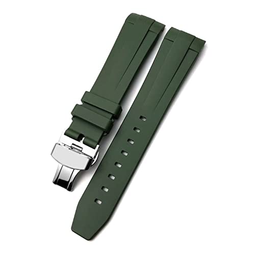 DJDLFA Gummi-Silikon-Armband für Longines Conquest HydroConquest L3 wasserdichtes Uhrenarmband, Pin/Faltschließe, 19 mm, 20 mm, 21 mm, 21 mm, Achat von DJDLFA