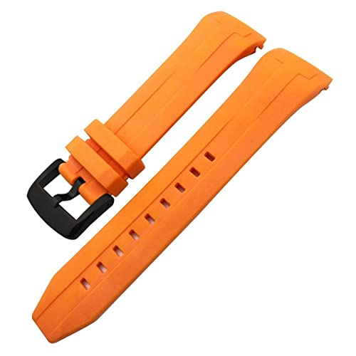 DJDLFA Gummi-Silikon-Uhrenarmband für Tissot T120417 Sea Star 1000 Serie, wasserfest, Orange / Schwarz, 22 mm / 21 mm, 21 mm, Achat von DJDLFA