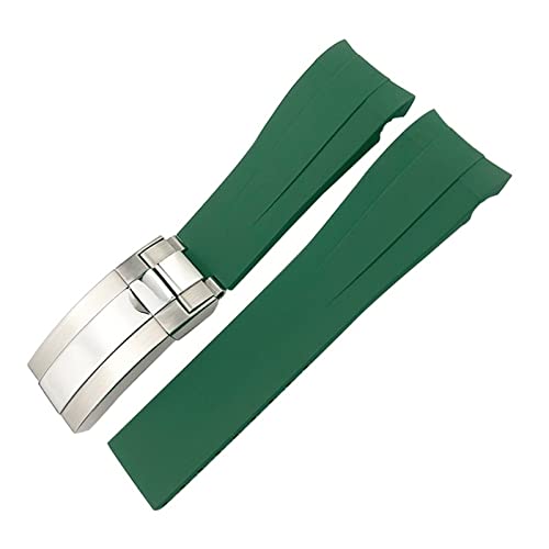 DJDLFA Gummiarmband, 20 mm, 21 mm, passend für Rolex Deepsea Sea-Dweller Submariner, wasserdichtes Sport-Silikon-Uhrenarmband, 21 mm, Achat von DJDLFA