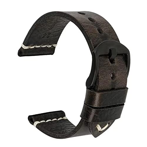 DJDLFA Handgefertigtes Uhrenarmband aus Rindsleder, Vintage-Stil, 20 mm, 21 mm, 22 mm, 23 mm, 24 mm, 22 mm, Achat von DJDLFA