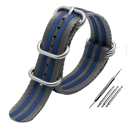 DJDLFA Nato-Nylon-Armband für OMG Canned 007, mehrfarbig, weich, seidig, 20 mm, 22 mm, Canvas-Armbänder, 20 mm, Achat von DJDLFA