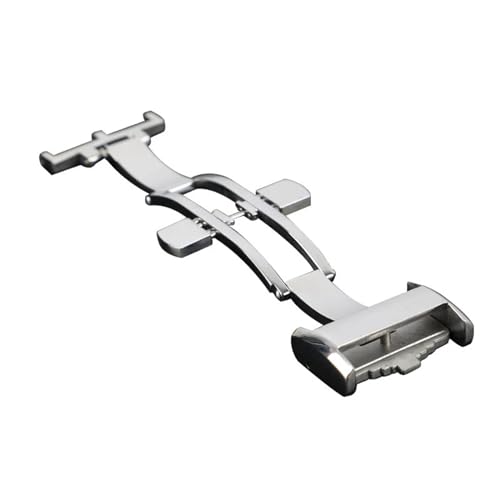 DJDLFA Original authentisch für Longines Edelstahl-Uhrenarmband, Schnalle, Gürtel, doppelte Presse, Schmetterlings-Uhrenarmbänder, Schnalle, 16 mm, Achat von DJDLFA