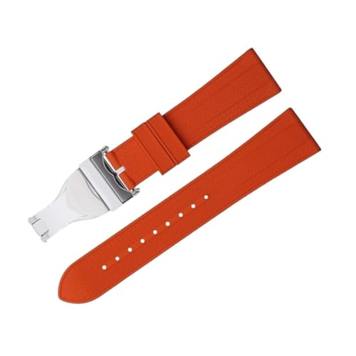 DJDLFA Pelagos Uhrenarmband für Tudor-Armband M79360.M79363, flaches Ende, weiches Fluorkautschuk, 22 mm, Edelstahl-Faltschnalle, Black Bay 1958 GMT, 41 mm, 22 mm, Achat von DJDLFA