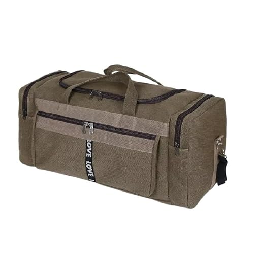 DJDLFA Reisegepäcktasche Gym Handtasche Große Kapazität Geschäftsreise Sport Tragbar Multifunktions Segeltuch Gepäck Duffel Taschen Herren Pack, Braun, Größe XL, Einheitsgröße von DJDLFA