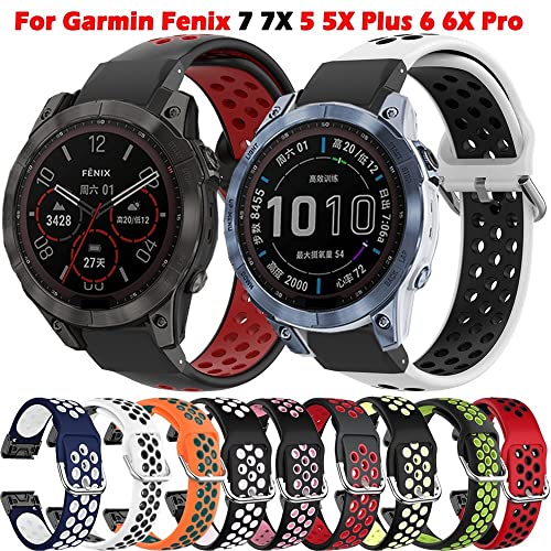 DJDLFA Silikon-Uhrenarmband für Garmin Fenix 7 7X 5 5X Plus 6 6X Pro Epix Instinct2 Smartwatch-Armband, Schnellverschluss, Easyfit, 22mm For Fenix 7-EPIX, Achat von DJDLFA