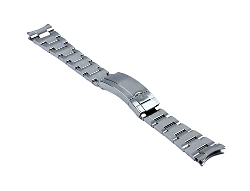 DJDLFA Uhrenarmband aus 904L-Edelstahl, gebogenes Ende, passend für Rolex Submariner Uhrenarmband, Zubehör, Klappschnalle, 20 mm, 20 mm, Achat von DJDLFA