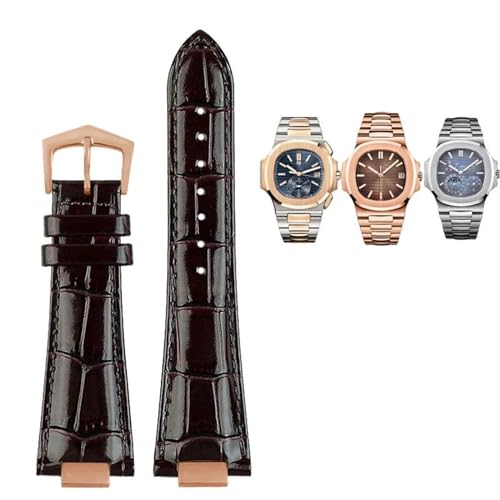 DJDLFA Uhrenarmband aus echtem Leder, 25–13 mm, für Patek Philippe Nautilus 5711 5726 5712g Uhrenarmband, 25mm-13mm, Achat von DJDLFA