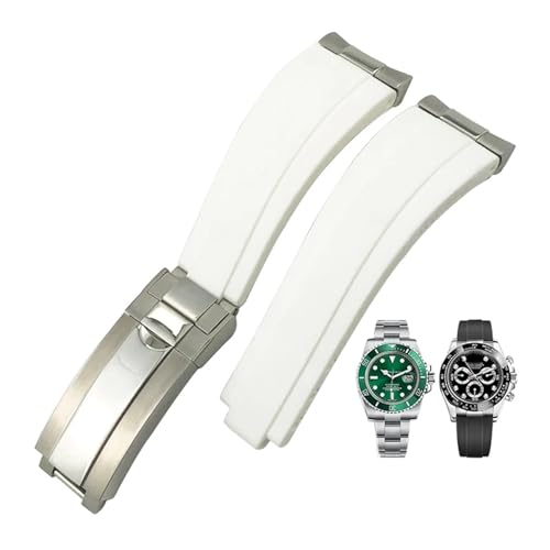 DJDLFA Uhrenarmband aus genarbtem Gummi mit Stahlkopf, geeignet für Rolex Submariner SUB GMT ditongna Uhrenarmband, 20 mm, RoseBuckle-end, Achat DJDLFA Uhrenarmband aus genarbtem Gummi mit Stahlkopf, geeignet für Rolex Submariner SUB GMT ditongna Uhrenarmband, 20 mm, RoseBuckle-end, Achat von DJDLFA