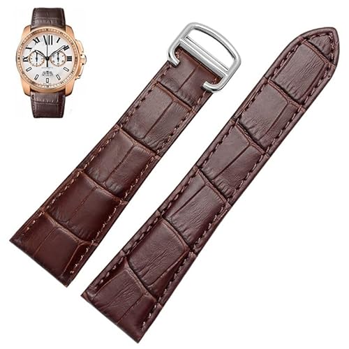 DJDLFA Uhrenarmband für Cartier Tank Calibre Serie, echtes Leder, mechanische Uhr für Damen und Herren, 20 mm, 22 mm, 23 mm, 25 mm, 17 mm, Achat von DJDLFA