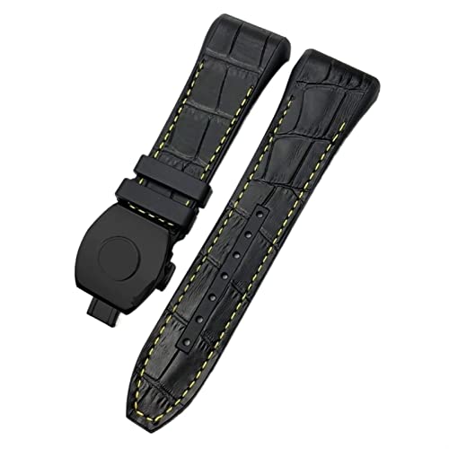 DJDLFA Uhrenarmband für Franck Muller, 28 mm, Rindsleder, Silikon, Nylon-Gummi, Faltschnalle, Uhrenarmbänder für Herren, 28mm, Achat von DJDLFA