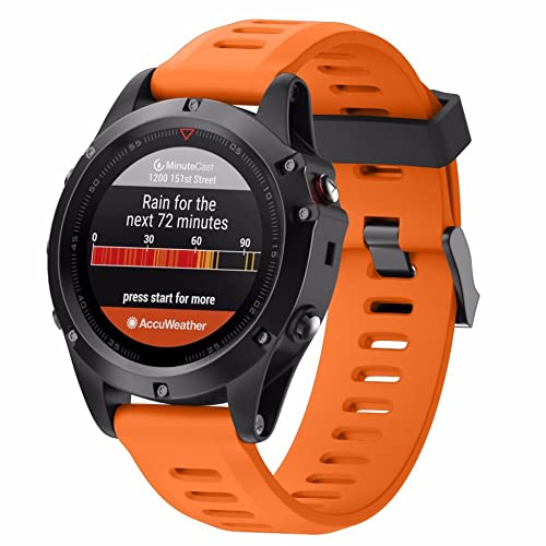 DJDLFA Uhrenarmband für Garmin Fenix 3 HR Sport Smart Watch, Ersatzarmband, weiches Silikon, mit Werkzeug, Einheitsgröße, Achat von DJDLFA
