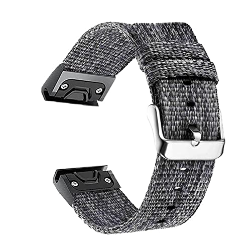 DJDLFA Uhrenarmband für Garmin Fenix 7 7X 6 6X 6S Pro 5 5X Plus 3 HR 935 Nylon Schnellverschluss Smartwatch Easyfit Armband, 26mm For Fenix 3HR D2, Achat von DJDLFA