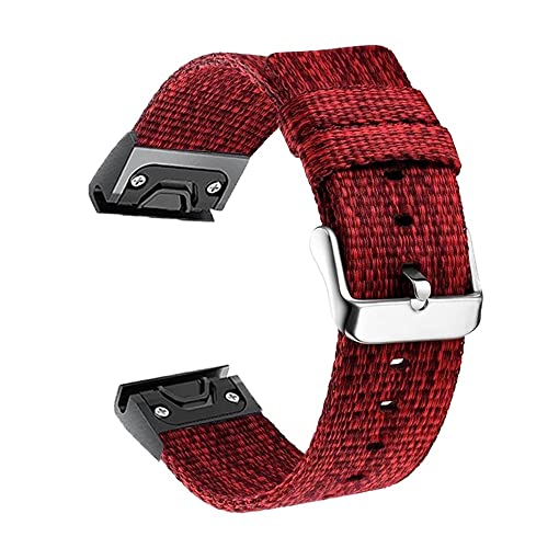 DJDLFA Uhrenarmband für Garmin Fenix 7 7X 6 6X 6S Pro 5 5X Plus 3 HR 935 Nylon Schnellverschluss Smartwatch Easyfit Armband, 26mm For Fenix 5X 5XPlus, Achat von DJDLFA