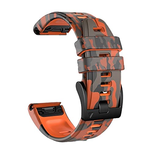 DJDLFA Uhrenarmband für Garmin Fenix 7 7X 6 6X Pro 5X 5 Plus 3 HR MK2 Easyfit Smartwatch-Armband Correa 26, 22 mm, Silikon Schnellverschluss-Armband, 26mm For Fenix 6X 6XPro, Achat von DJDLFA