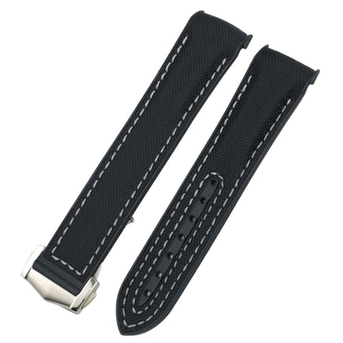 DJDLFA Uhrenarmband für Omega Seamaster 300 Planet Ocean AT150, 21 mm, 22 mm, gebogenes Ende, blau-rotes Gewebe, hochdichtes Nylon-Gummi-Armband, 19 mm, 20 mm, 20 mm, Achat DJDLFA Uhrenarmband für Omega Seamaster 300 Planet Ocean AT150, 21 mm, 22 mm, gebogenes Ende, blau-rotes Gewebe, hochdichtes Nylon-Gummi-Armband, 19 mm, 20 mm, 20 mm, Achat von DJDLFA