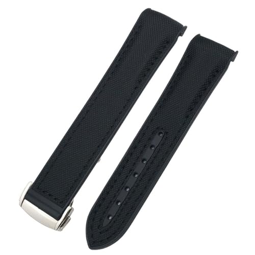 DJDLFA Uhrenarmband für Omega Seamaster 300 Planet Ocean AT150, 21 mm, 22 mm, gebogenes Ende, blau-rotes Gewebe, hochdichtes Nylon-Gummi-Uhrenarmband, 22 mm, Achat DJDLFA Uhrenarmband für Omega Seamaster 300 Planet Ocean AT150, 21 mm, 22 mm, gebogenes Ende, blau-rotes Gewebe, hochdichtes Nylon-Gummi-Uhrenarmband, 22 mm, Achat von DJDLFA