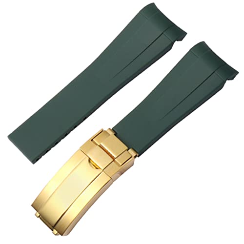 DJDLFA Uhrenarmband für Rolex, Gummi, für Herren, Ditongna Green Water Ghost Diver, Grün, Silikon, 20 mm, 21 mm, 21 mm, Achat von DJDLFA