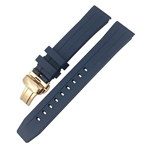 DJDLFA Uhrenarmband für Tissot 1853 Seastar T120 T114, Gummi, Sport, Tauchen, Schwarz / Blau, weiches Uhrenarmband aus Silikongummi, 19 mm, 20 mm, 19 mm, Achat von DJDLFA