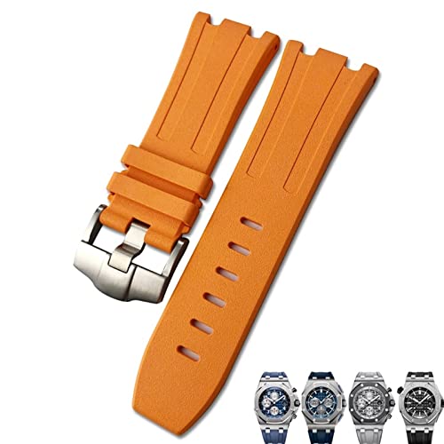 DJDLFA Weiches FKM Fluoro-Gummi-Uhrenarmband 28 mm für AP Strap Audemars Piguet Royal Oak Offshore Tauchen, wasserdichtes Sportuhrenband, 28x24mm, Achat von DJDLFA