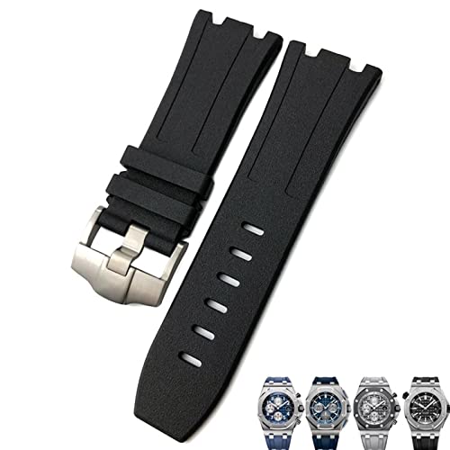 DJDLFA Weiches FKM Fluoro-Gummi-Uhrenarmband 28 mm für AP Strap Audemars Piguet Royal Oak Offshore Tauchen, wasserdichtes Sportuhrenband, 28x24mm, Achat von DJDLFA