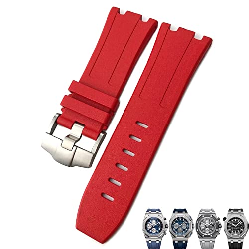 DJDLFA Weiches FKM Fluoro-Gummi-Uhrenarmband 28 mm für AP Strap Audemars Piguet Royal Oak Offshore Tauchen, wasserdichtes Sportuhrenband, 28x24mm, Achat von DJDLFA