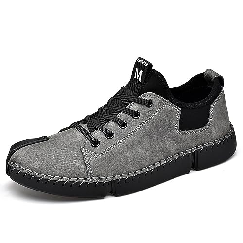 DJFOG Herren-Motorradfahrer-Schuhe, weiche und atmungsaktive, handgefertigte Motorradstiefel, Rennstiefel, Vier-Jahreszeiten-Offroad-Moto-Schuhe,Grau,43 EU DJFOG Herren-Motorradfahrer-Schuhe, weiche und atmungsaktive, handgefertigte Motorradstiefel, Rennstiefel, Vier-Jahreszeiten-Offroad-Moto-Schuhe,Grau,43 EU von DJFOG