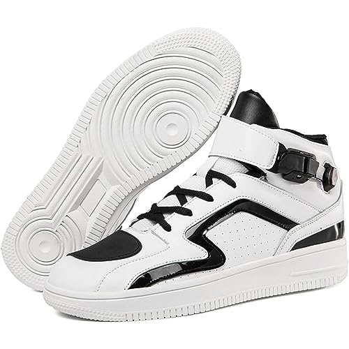 DJFOG Herren-Motorradschuhe, Leder-Biker-Motorradstiefel, Fahrradschuhe mit Knöchelstütze, Aufprallschutz, professionelle Schuhe,Weiß,46 EU DJFOG Herren-Motorradschuhe, Leder-Biker-Motorradstiefel, Fahrradschuhe mit Knöchelstütze, Aufprallschutz, professionelle Schuhe,Weiß,46 EU von DJFOG