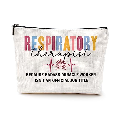 Lustige Respiratory Therapist Kosmetiktasche Make-up-Tasche Atemtherapeut Geschenke RT Geschenk für Frauen Arbeit Erwachsene Humor Mitarbeiter Pulmonologie Krankenschwester Kollegen Abschluss von DJHUNG