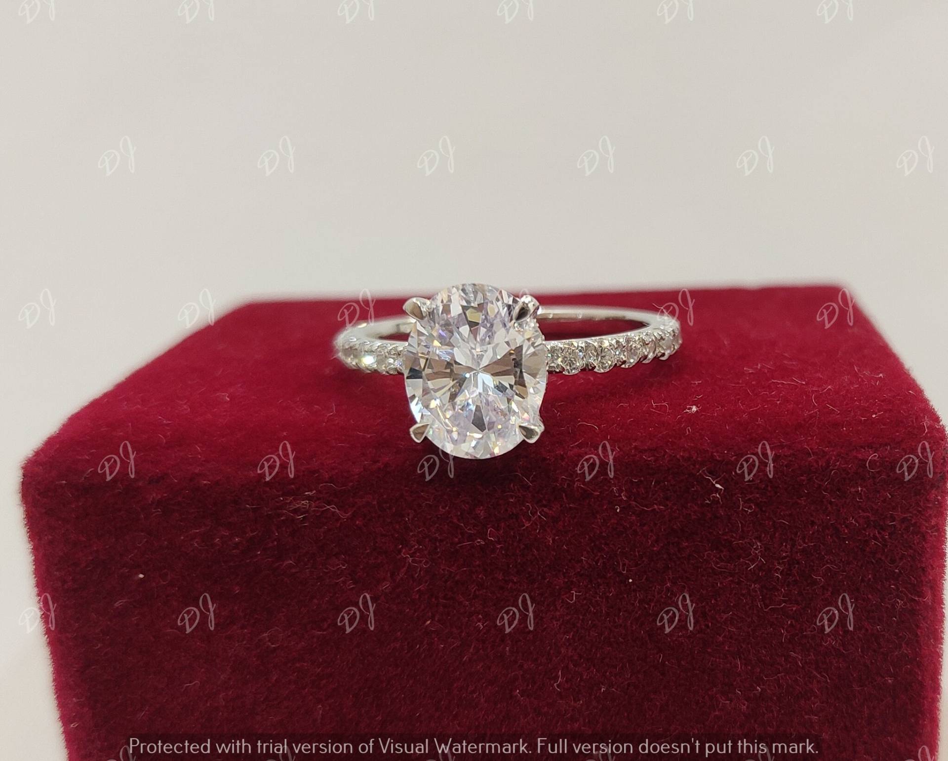 2.30 Karat Weißer Diamant Im Ovalschliff Verlobungsring in 925 Sterling Silber, Solitärring, Ovaler Verlobungsring, Geschenk Für Sie, Ovaler Ring 2.30 Karat Weißer Diamant Im Ovalschliff Verlobungsring in 925 Sterling Silber, Solitärring, Ovaler Verlobungsring, Geschenk Für Sie, Ovaler Ring von DJJEWEL925