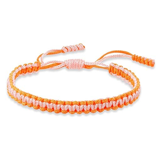 23 Farben tibetische buddhistische Liebe Glücksbringer tibetische Armbänder Armreifen für Frauen Männer handgefertigte Knoten Seil Makramee Armband Orange Pink 23 Farben tibetische buddhistische Liebe Glücksbringer tibetische Armbänder Armreifen für Frauen Männer handgefertigte Knoten Seil Makramee Armband Orange Pink von DJMJHG