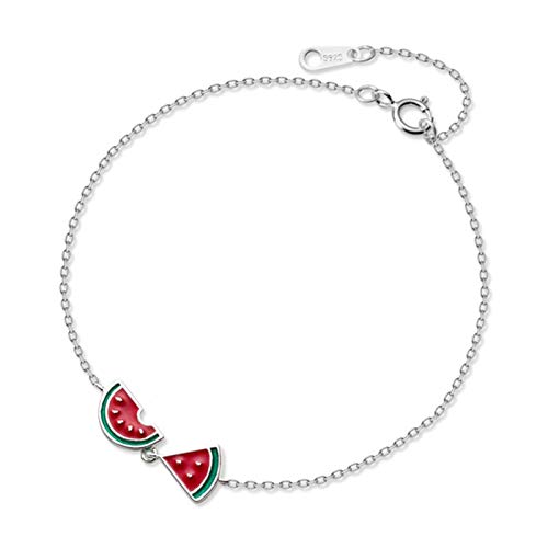 Echtes 925 Sterling Silber Mode Obst Wassermelone Kette Armband für Frauen Hochzeitsfeier Fine S925 Schmuck von DJMJHG