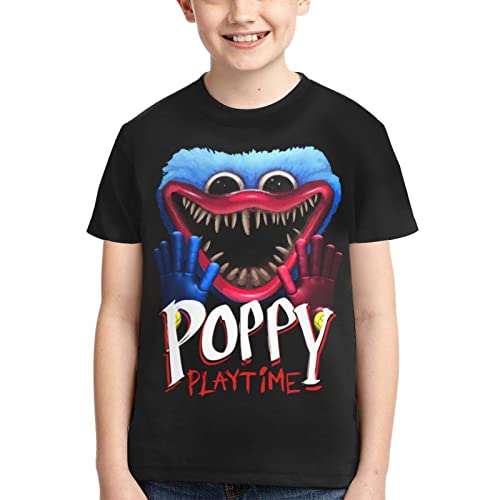 3D-bedrucktes T-Shirt für Poppy Playtime, Sommer-T-Shirts, kurzärmelige, lässige Rundhals-Tops für Kinder, Jungen, Mädchen von DJNGN