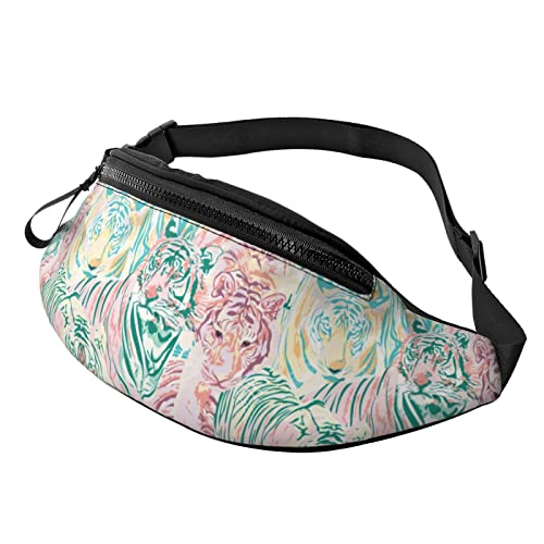 Animal Tiger Art Lässige Gürteltasche für Männer und Frauen, Verstellbarer Gürtel, Gürteltasche für Reisen, Wandern, Radfahren, Laufen, Festival, Rave Animal Tiger Art Lässige Gürteltasche für Männer und Frauen, Verstellbarer Gürtel, Gürteltasche für Reisen, Wandern, Radfahren, Laufen, Festival, Rave von DJNGN