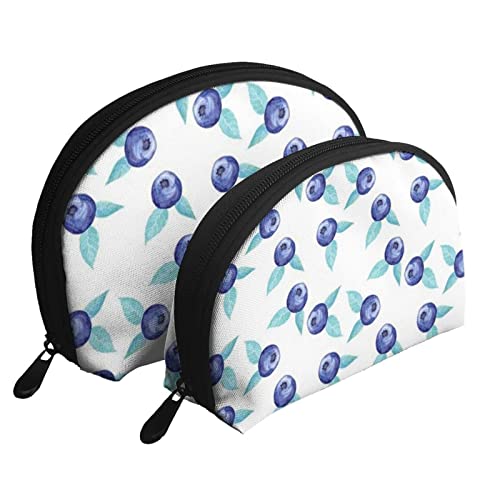 Aquarell-Blaubeer-Kosmetiktasche, Reise-Clutch-Tasche für Frauen und Mädchen von DJNGN