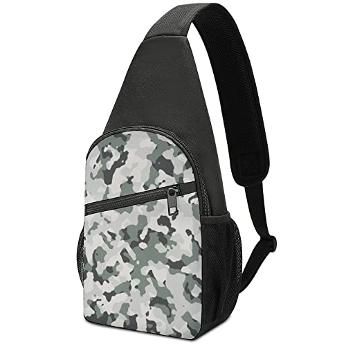 Army Camouflage Umhängetasche, Umhängetasche, leicht, Schultertasche mit einem Riemen, für Reisen, Wandern, Tagesrucksack von DJNGN