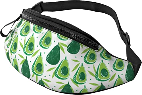 Avocado Lässige Gürteltasche für Männer und Frauen, Verstellbarer Gürtel, Gürteltasche für Reisen, Wandern, Radfahren, Laufen, Festival, Rave von DJNGN