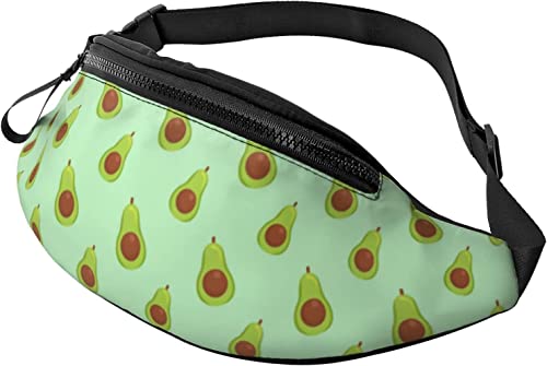 Avocado Lässige Gürteltasche für Männer und Frauen, Verstellbarer Gürtel, Gürteltasche für Reisen, Wandern, Radfahren, Laufen, Festival, Rave von DJNGN