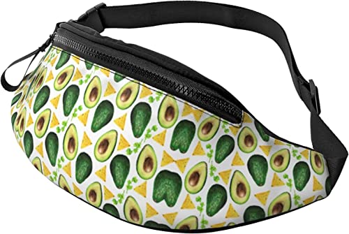 Avocado Lässige Gürteltasche für Männer und Frauen, Verstellbarer Gürtel, Gürteltasche für Reisen, Wandern, Radfahren, Laufen, Festival, Rave von DJNGN