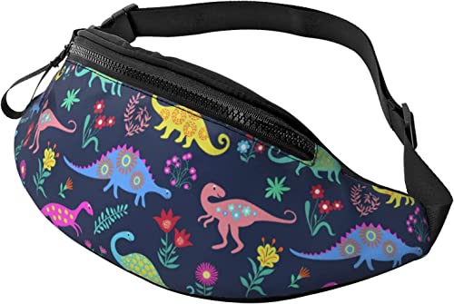 Blauer Dinosaurier Lässige Gürteltasche für Männer und Frauen, Verstellbarer Gürtel, Gürteltasche für Reisen, Wandern, Radfahren, Laufen, Festival, Rave von DJNGN