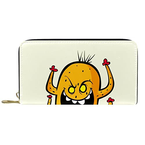 DJNGN Brieftasche Leder Leder Reißverschluss Lange Geldbörse Kaktuspflanze von DJNGN