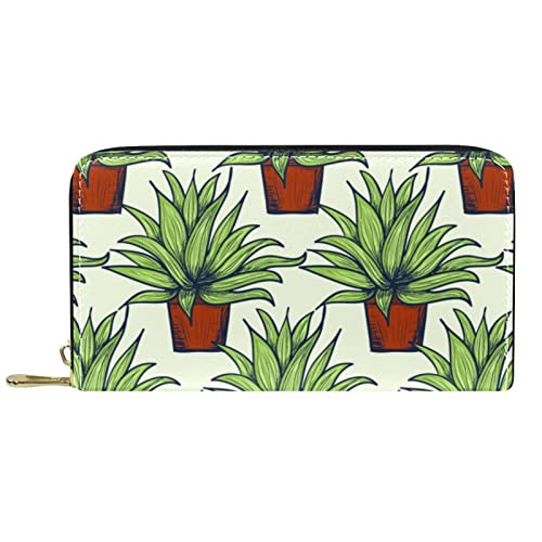 Brieftasche für Damen Clutch Geldbörsen für Damen Kartenhalter Organizer Leder Geldbörse mit Reißverschluss Maguey von DJNGN