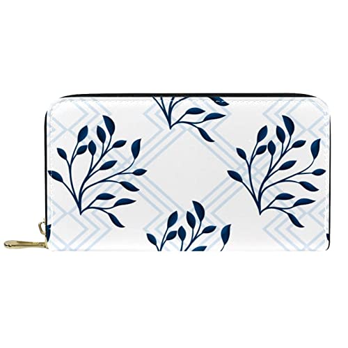 Brieftasche für Damen Clutch Geldbörsen für Damen Kartenhalter Organizer Leder Reißverschluss Geldbörse Orchideenmuster von DJNGN