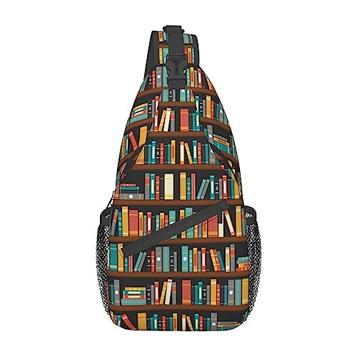 Bücherregal Sling Rucksack Reise Umhängetasche Casual Brust Umhängetasche Mode Fanny Pack von DJNGN