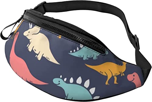 Bunte Dinosaurier Casual Fanny Hüfttasche für Männer Frauen Verstellbarer Gürtel Hüfttasche für Reisen Wandern Radfahren Laufen Festival Rave Bunte Dinosaurier Casual Fanny Hüfttasche für Männer Frauen Verstellbarer Gürtel Hüfttasche für Reisen Wandern Radfahren Laufen Festival Rave von DJNGN